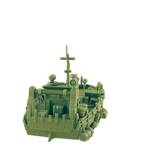 Wasteland River Tug Boat - Beyond the Badlands - EC3D - Wasteland Terrain Wargaming D&D DnD 15mm 20mm 25mm 28mm 32mm 40mm