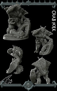 Crab Folk - Wargaming Miniatures Monster Rocket Pig Games D&D, DnD