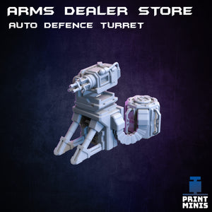 Arms Dealer Security Defence Turrets - Set of 2 - Night Market - Print Minis - Wargaming D&D DnD