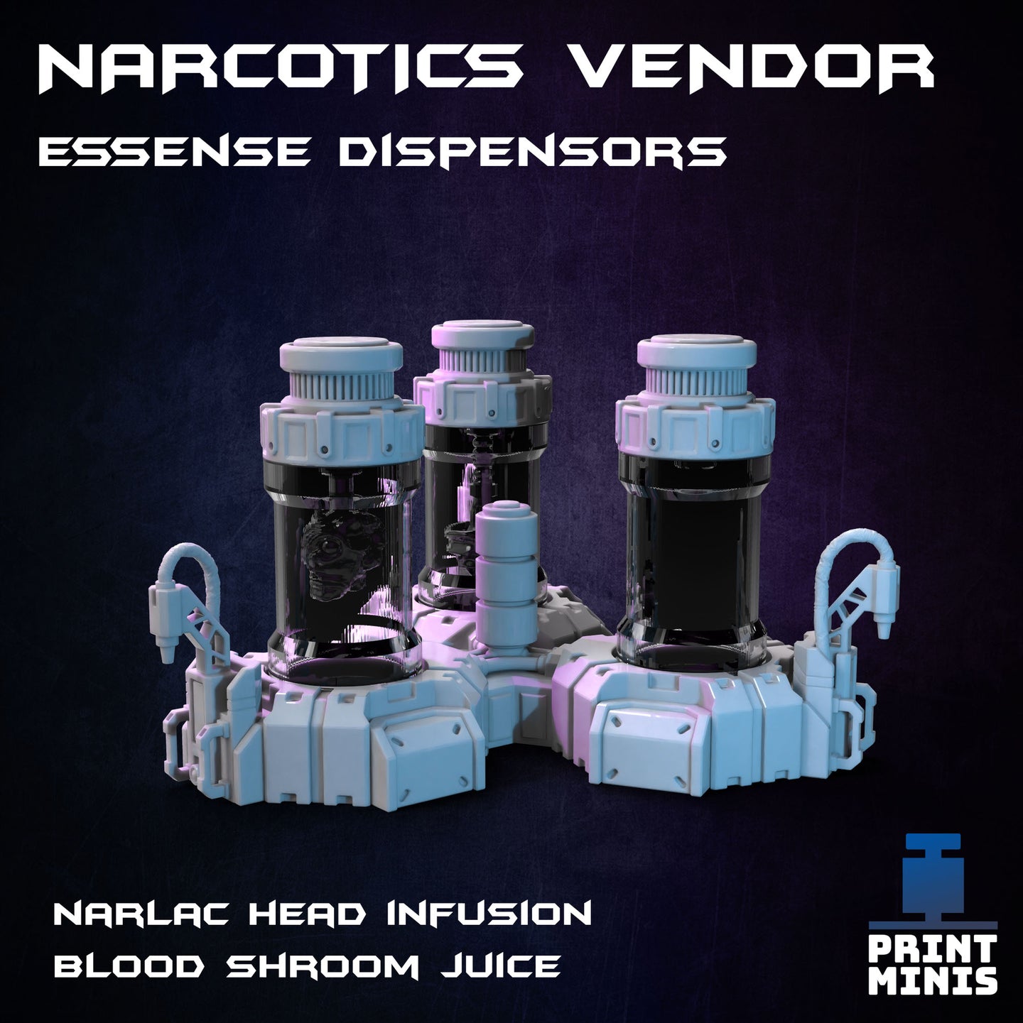 Narcotic Store Essence Dispensers - Night Market - Print Minis - Wargaming D&D DnD