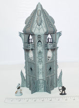 Load image into Gallery viewer, Dark Elf Modular Tower - Skyless Realms 28mm 32mm Wargaming Terrain D&amp;D, DnD