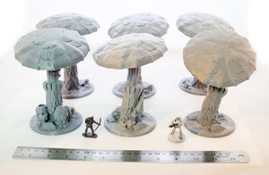 Large Mushrooms - 15mm 28mm 32mm Skyless Realms Wargaming Terrain, D&D, DnD