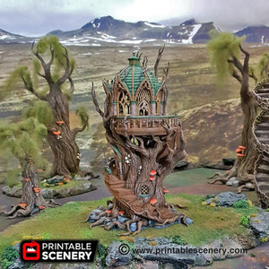 Gloomwood Treehouse - Dwarves, Elves and Demons 28mm Wargaming Terrain D&D
