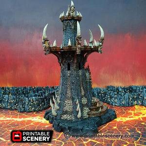 Infernal Tower - Dwarves, Elves and Demons 28mm Wargaming Terrain D&D, DnD