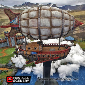 Dwarven Airship - Dwarves, Elves and Demons 28mm Wargaming Terrain D&D, DnD
