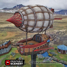 Load image into Gallery viewer, Dwarven Airship - Dwarves, Elves and Demons 28mm Wargaming Terrain D&amp;D, DnD