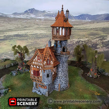 Load image into Gallery viewer, Sorcerer&#39;s Tower - Dwarves, Elves and Demons 28mm Wargaming Terrain D&amp;D, DnD