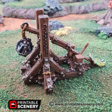 Load image into Gallery viewer, Plague Thrower Catapult - Dwarves, Elves and Demons 28mm 32mm Wargaming Terrain D&amp;D, DnD