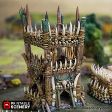 Load image into Gallery viewer, Tribal Tower - The Lost Islands 28mm 32mm Wargaming Terrain D&amp;D, DnD