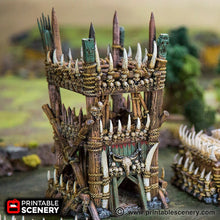 Load image into Gallery viewer, Tribal Tower - The Lost Islands 28mm 32mm Wargaming Terrain D&amp;D, DnD