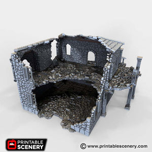 Ruined Port Tavern - The Lost Islands 15mm 28mm 32mm Wargaming Terrain D&D, DnD