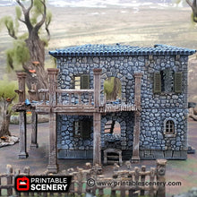 Load image into Gallery viewer, Ruined Port Tavern - The Lost Islands 15mm 28mm 32mm Wargaming Terrain D&amp;D, DnD