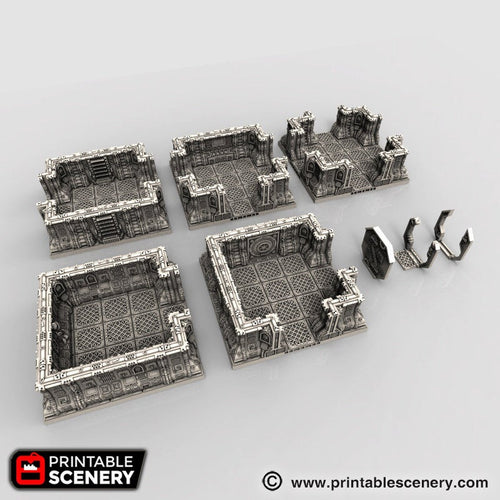 Gothic Spaceship - Rampage Future Gothic Set 32mm Wargaming Terrain D&D, DnD