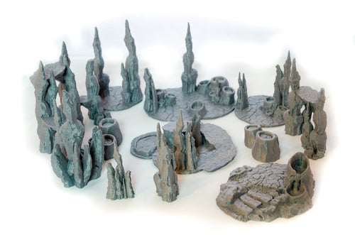 Abyssal Lava Rock Scatter Terrain - Skyless Realms - 28mm 32mm Wargaming Terrain D&D, DnD