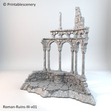 Load image into Gallery viewer, Roman Ruins Pillared Wall - Apocalypse - Printable Scenery 28mm 32mm Wargaming Terrain D&amp;D DnD