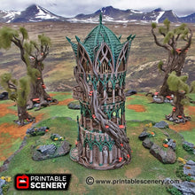 Load image into Gallery viewer, Tower Aeternus - Dwarves, Elves and Demons 28mm Wargaming Terrain D&amp;D, DnD