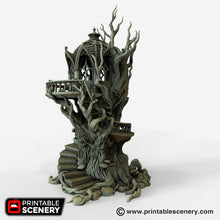 Load image into Gallery viewer, Gloomwood Treehouse - Dwarves, Elves and Demons 28mm Wargaming Terrain D&amp;D