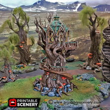 Load image into Gallery viewer, Gloomwood Treehouse - Dwarves, Elves and Demons 28mm Wargaming Terrain D&amp;D