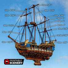 Load image into Gallery viewer, The Flying Frigate - The Lost Islands 28mm Wargaming Terrain D&amp;D, DnD