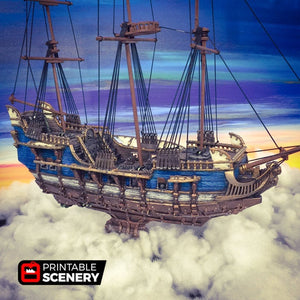 The Flying Frigate - The Lost Islands 28mm Wargaming Terrain D&D, DnD