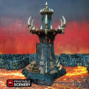 Infernal Tower - Dwarves, Elves and Demons 28mm Wargaming Terrain D&D, DnD