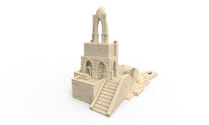Fallen Eagleview Tower - Stormguard 28mm Wargaming Terrain D&D, DnD