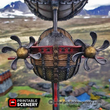 Load image into Gallery viewer, Dwarven Airship - Dwarves, Elves and Demons 28mm Wargaming Terrain D&amp;D, DnD