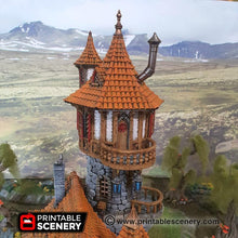 Load image into Gallery viewer, Sorcerer&#39;s Tower - Dwarves, Elves and Demons 28mm Wargaming Terrain D&amp;D, DnD