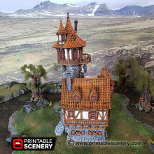 Load image into Gallery viewer, Sorcerer&#39;s Tower - Dwarves, Elves and Demons 28mm Wargaming Terrain D&amp;D, DnD