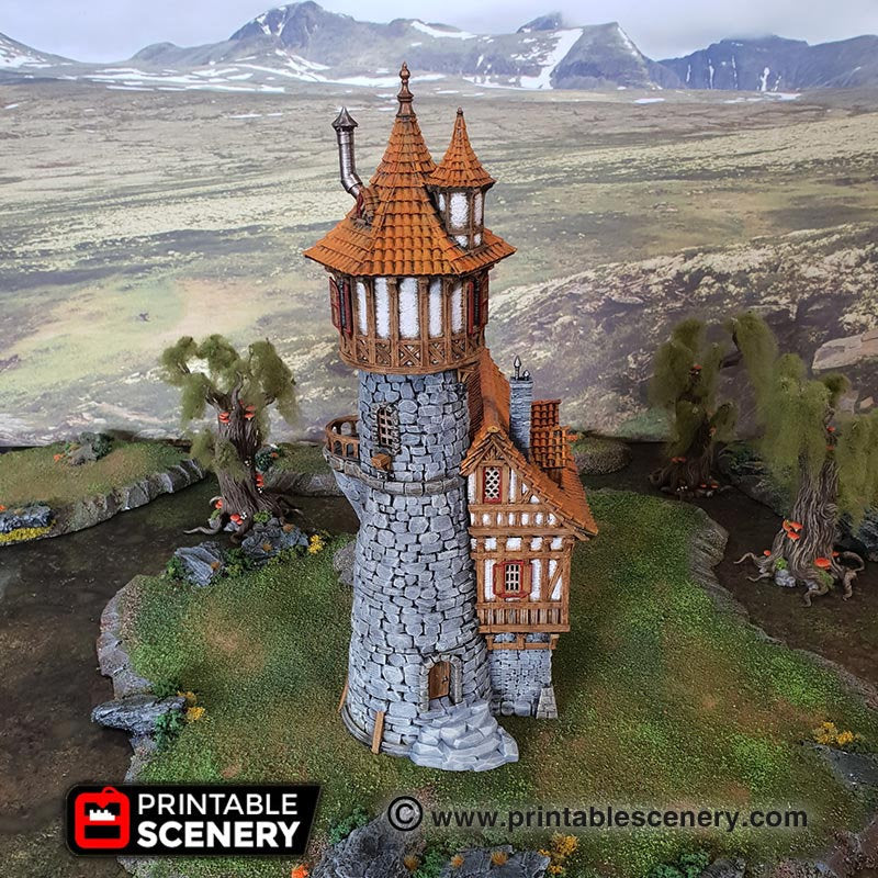 Sorcerer's Tower - Dwarves, Elves and Demons 28mm Wargaming Terrain D&D, DnD