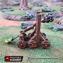 Load image into Gallery viewer, Plague Thrower Catapult - Dwarves, Elves and Demons 28mm 32mm Wargaming Terrain D&amp;D, DnD