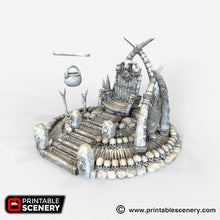 Load image into Gallery viewer, War Boss Throne - The Lost Islands 28mm 32mm Wargaming Terrain D&amp;D, DnD