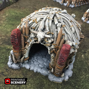 Shaman's Hut - The Lost Islands 28mm 32mm Wargaming Terrain D&D, DnD