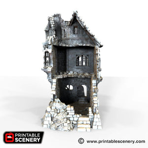 Ruined Governor's Mansion - The Lost Islands 15mm 28mm 32mm Wargaming Terrain D&D, DnD