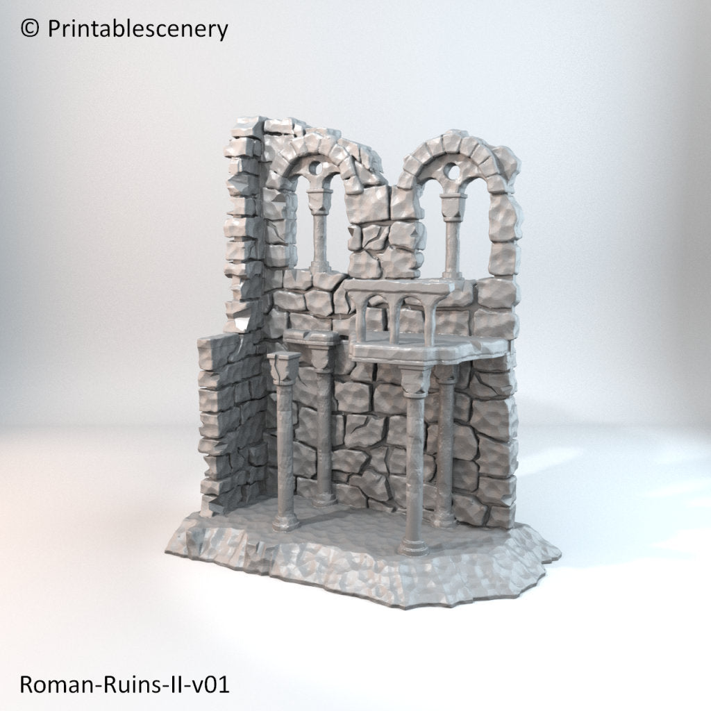 Roman Ruins Window Wall - Apocalypse 28mm 32mm Wargaming Terrain D&D DnD