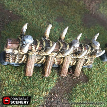 Load image into Gallery viewer, Tusk Fence - The Lost Islands 28mm 32mm Wargaming Terrain D&amp;D, DnD