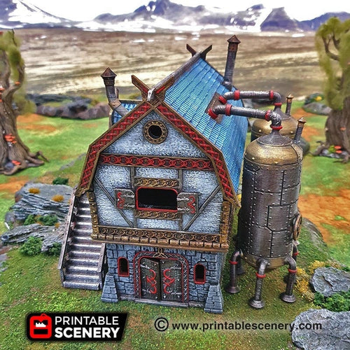 Dwarven Brewhouse - Dwarves, Elves and Demons 28mm Wargaming Terrain D&D, DnD