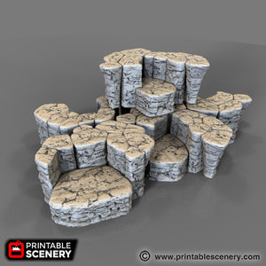 Stackable Rocks - The Lost Islands 28mm Wargaming Terrain D&D, DnD Pirates