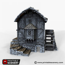 Load image into Gallery viewer, Water Mill - Winterdale 15mm 28mm 32mm Wargaming Terrain D&amp;D, DnD