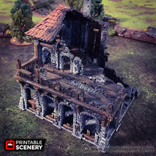 Load image into Gallery viewer, Ruined Warehouse - The Lost Islands 15mm 28mm 32mm Wargaming Terrain D&amp;D, DnD