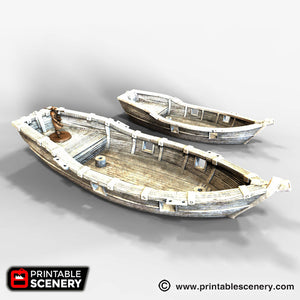 Skiff - The Lost Islands 15mm 28mm 32mm Wargaming Terrain D&D, DnD