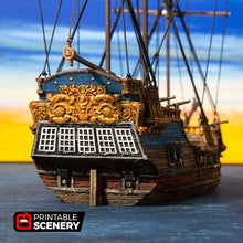 Load image into Gallery viewer, Frigate Mk2 - The Lost Islands 15mm 28mm 32mm Wargaming Terrain D&amp;D, DnD Pirates