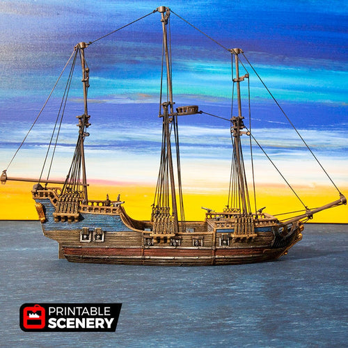 Frigate Mk2 - The Lost Islands 15mm 28mm 32mm Wargaming Terrain D&D, DnD Pirates