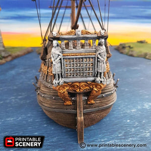 The Fluyt - The Lost Islands 15mm 28mm 32mm Wargaming Terrain D&D, DnD Pirates