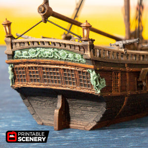 The Brig - The Lost Islands 15mm 28mm 32mm Wargaming Terrain D&D, DnD Pirates