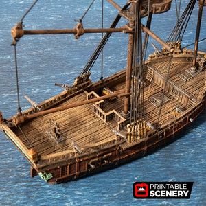 The Brig - The Lost Islands 15mm 28mm 32mm Wargaming Terrain D&D, DnD Pirates