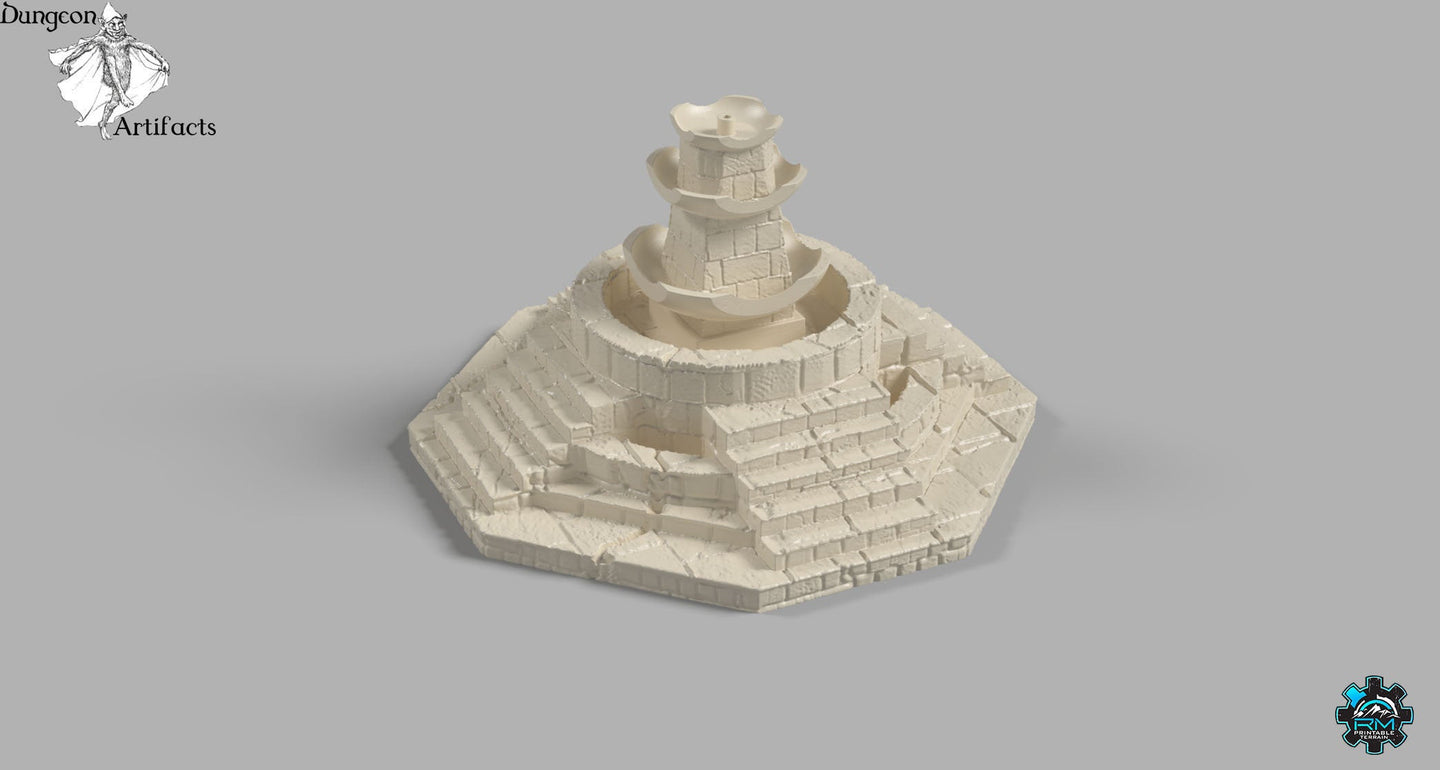 Ruined Fountain 2 - Stormguard 28mm 32mm Wargaming Terrain D&D, DnD