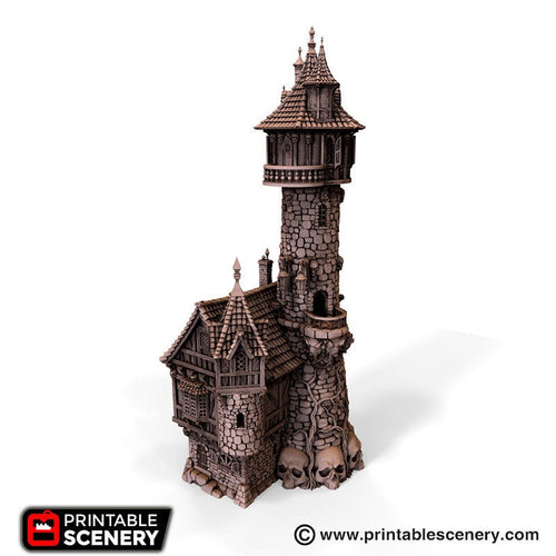 Evil Sorcerer's Tower - Dwarves, Elves and Demons 28mm 32mm Wargaming Terrain D&D, DnD