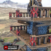 Load image into Gallery viewer, Ironhelm Skydock - Dwarves, Elves and Demons 28mm 32mm Wargaming Terrain D&amp;D, DnD