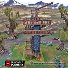 Load image into Gallery viewer, Ironhelm Skydock - Dwarves, Elves and Demons 28mm 32mm Wargaming Terrain D&amp;D, DnD